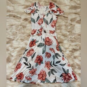 DownEast Teen Pink Floral Dress